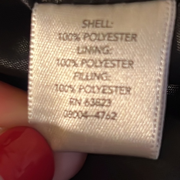 Christopher & Banks Long Quilted Houndstooth Vest Color: Black/White - Picture 11 of 12